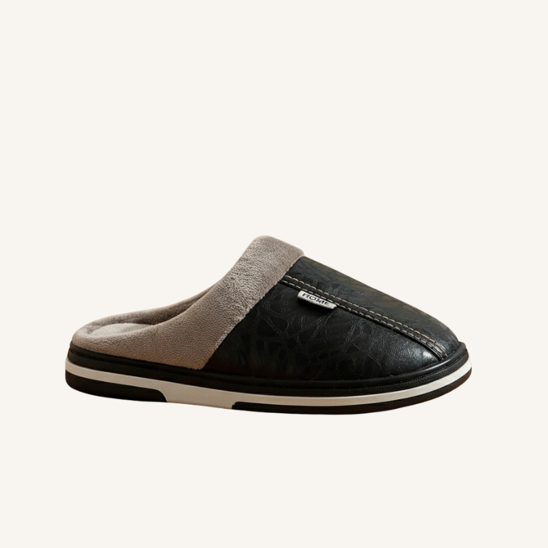Chausson homme cuir imperméable