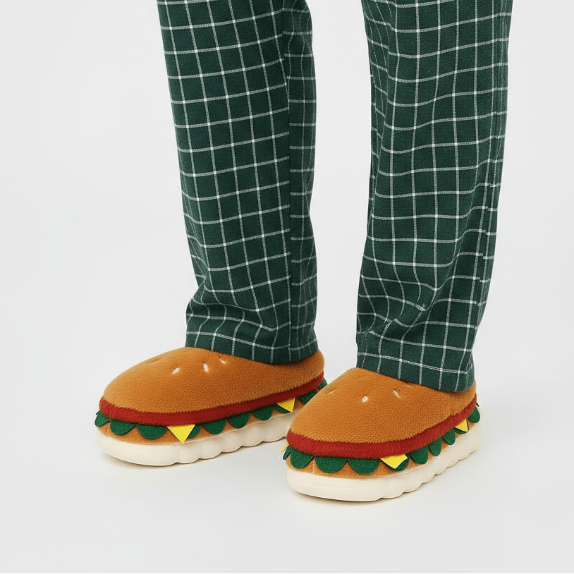Chaussons femme burger