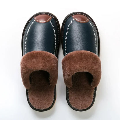 Chausson pour homme en cuir