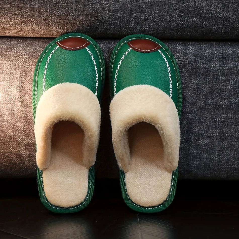 Chausson pour homme en cuir