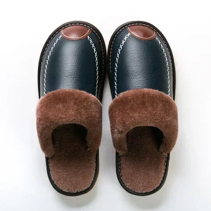 Chausson pour homme en cuir