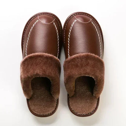 Chausson pour homme en cuir