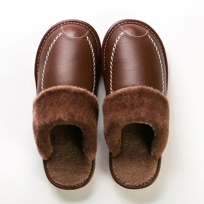 Chausson pour homme en cuir