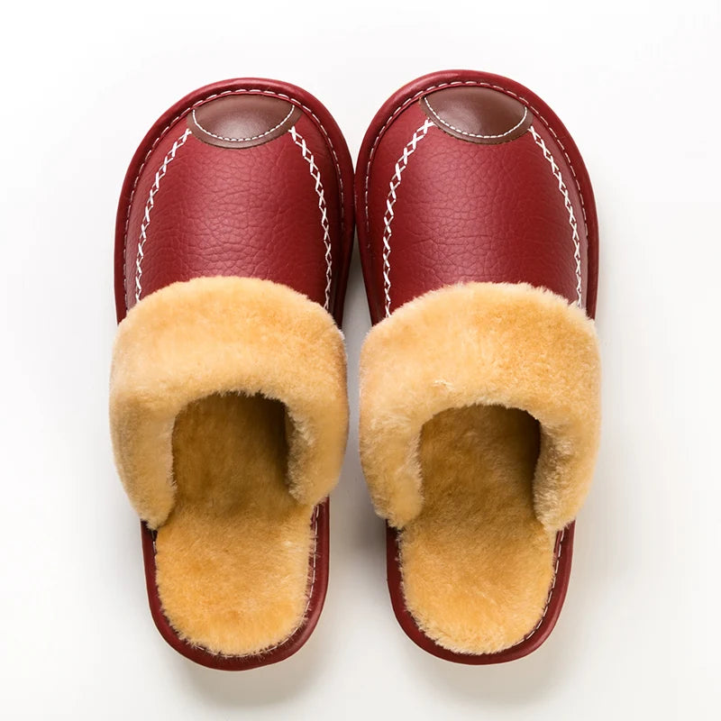 Chausson pour homme en cuir