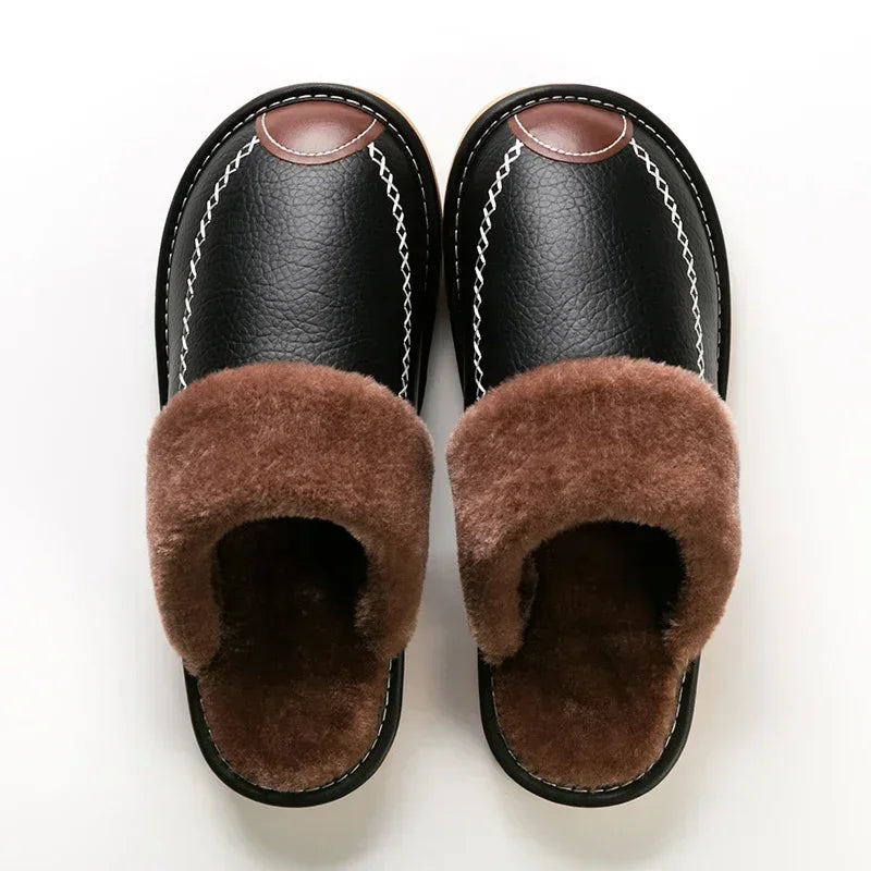 Chausson pour homme en cuir