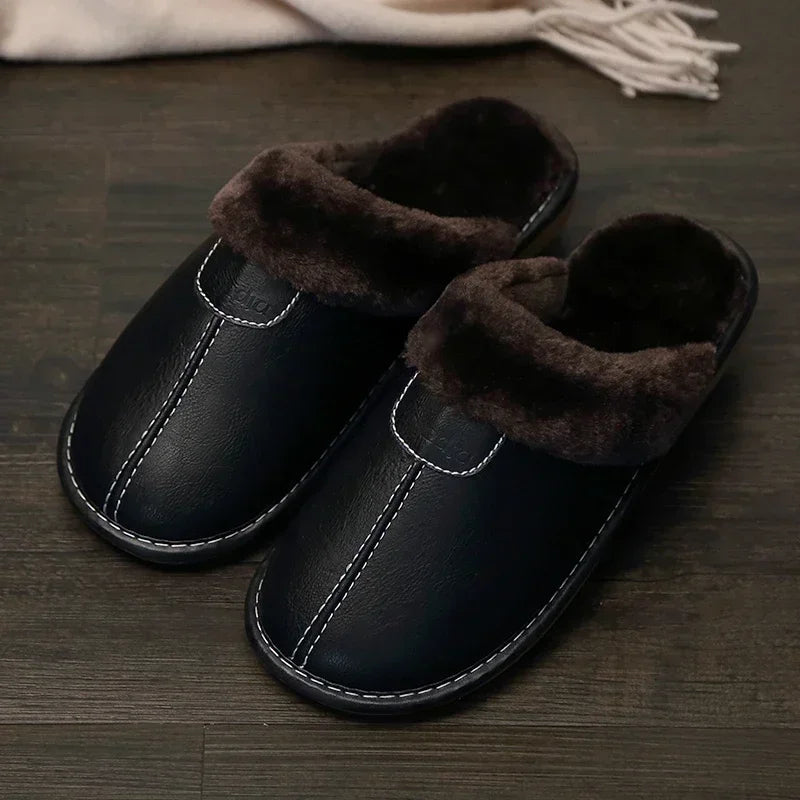 Chausson pour homme en cuir