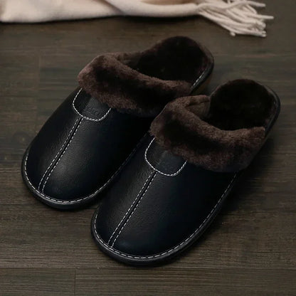 Chausson pour homme en cuir