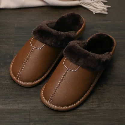 Chausson pour homme en cuir