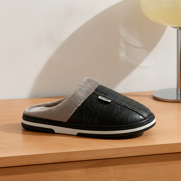 Chausson homme cuir imperméable