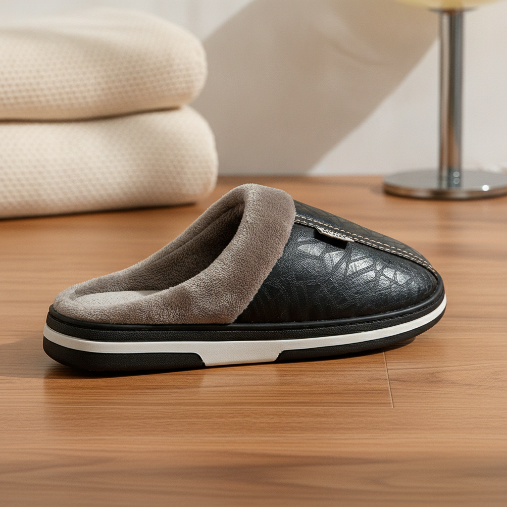 Chausson homme cuir imperméable