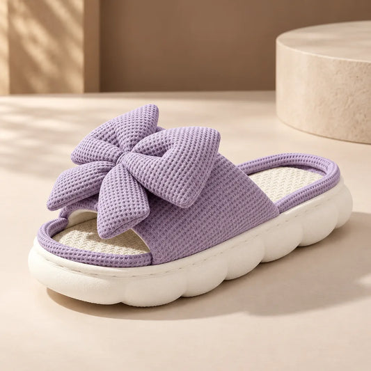 Chaussons été femme nœud