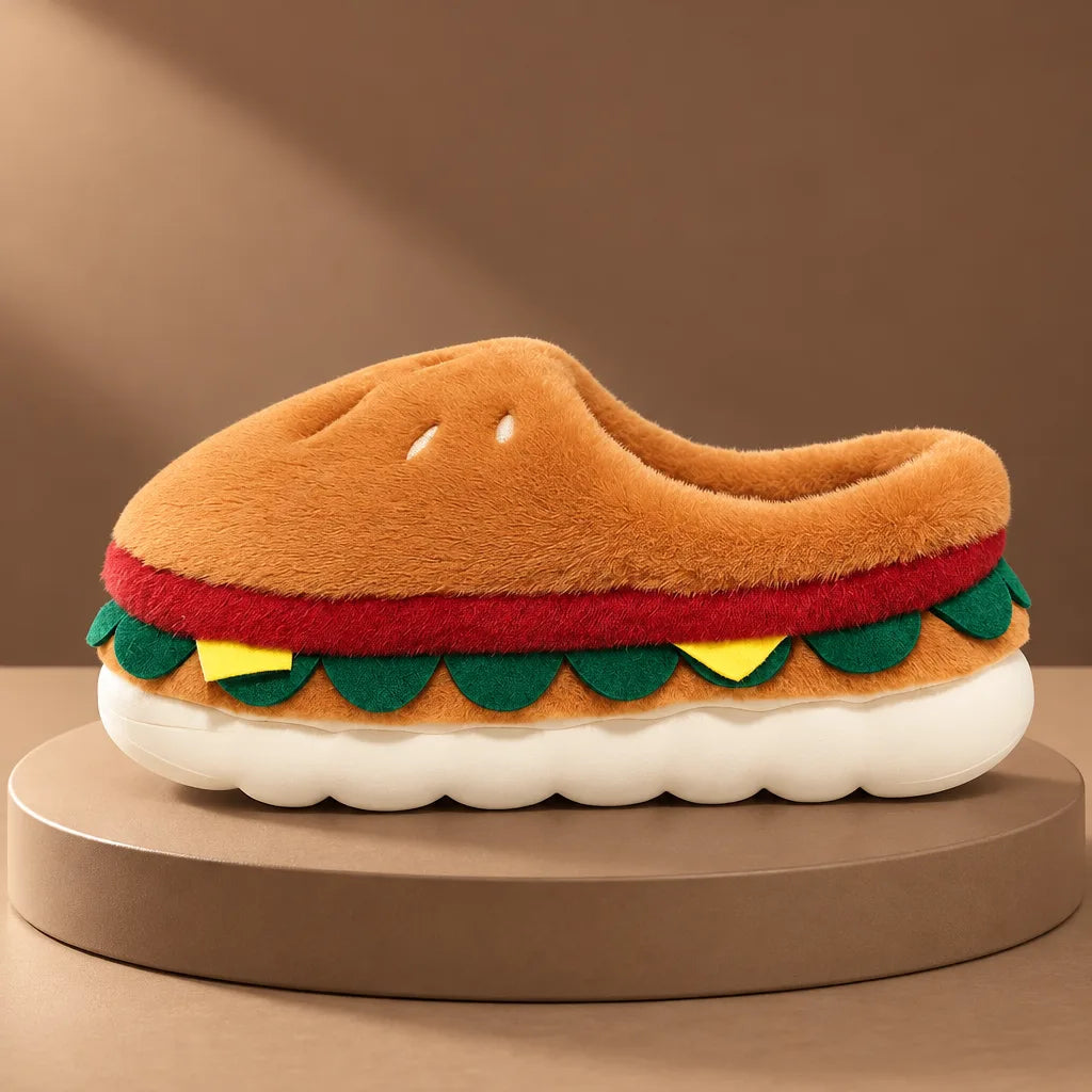 Chaussons femme burger