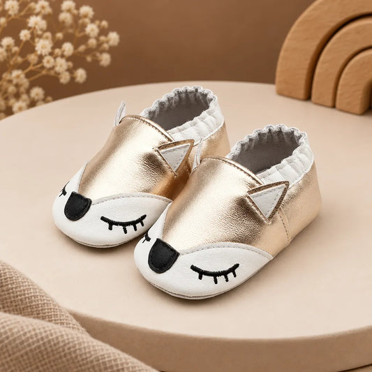 Chaussons cuir bébé antidérapants