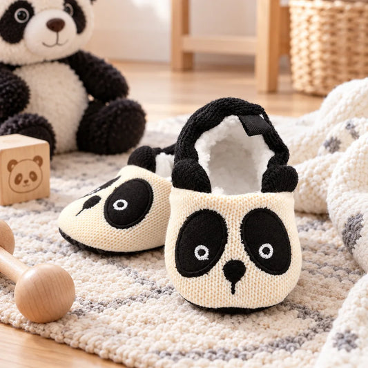 Chaussons bébé tricot Panda