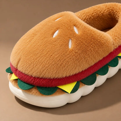 Chaussons femme burger